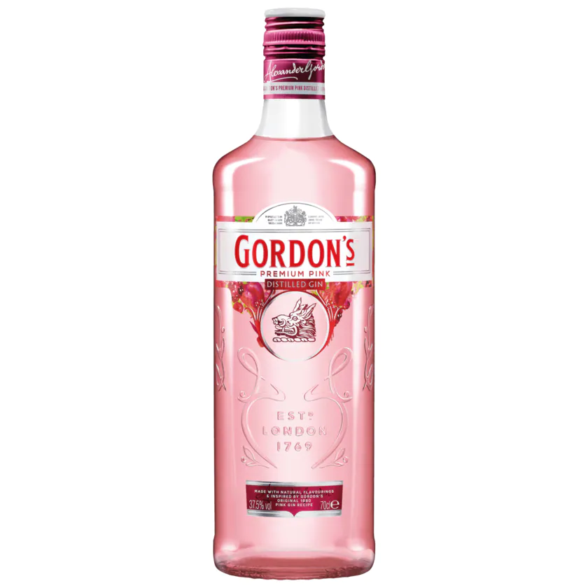 Gordon's Premium Pink Distilled Gin 37,5% Vol. 0,7 L Merken - 5000289929417