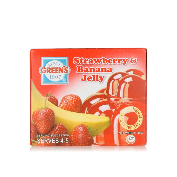 Green's banana & strawberry jelly mix 80g - Waitrose UAE & Partners - 5000318106215