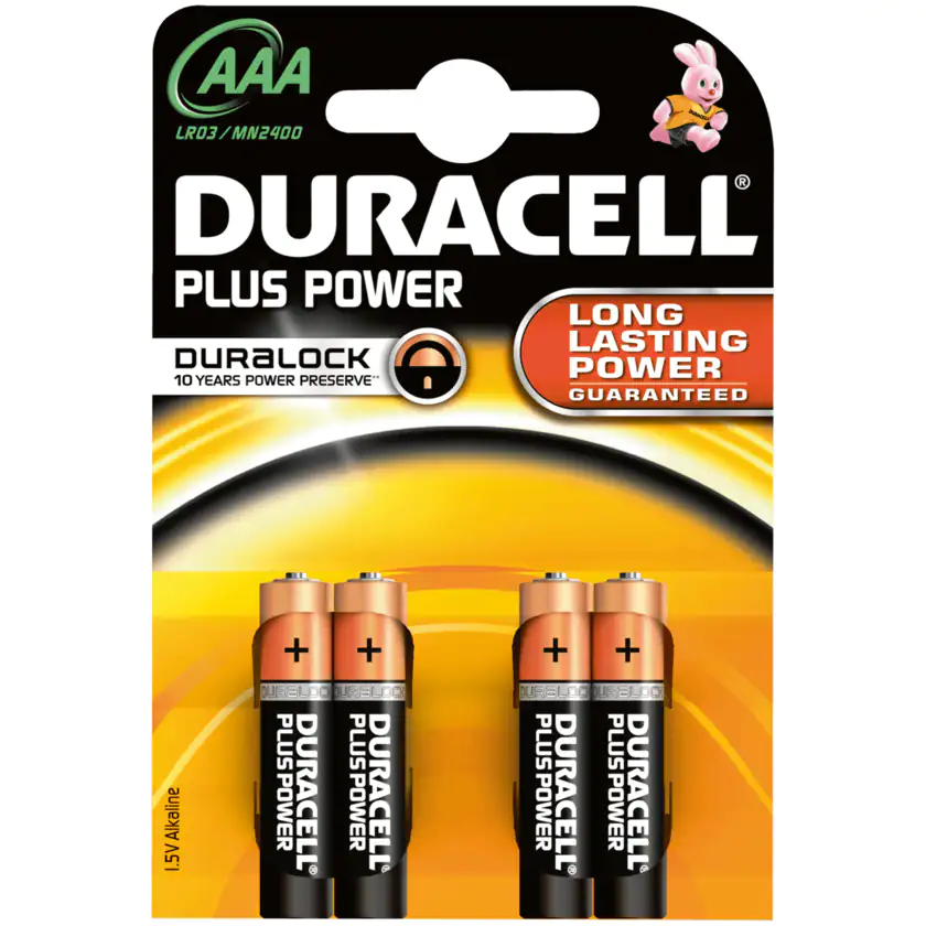 Duracell Plus Power Batterien AAA MN2400/LR3 4 Stück - 5000394018457