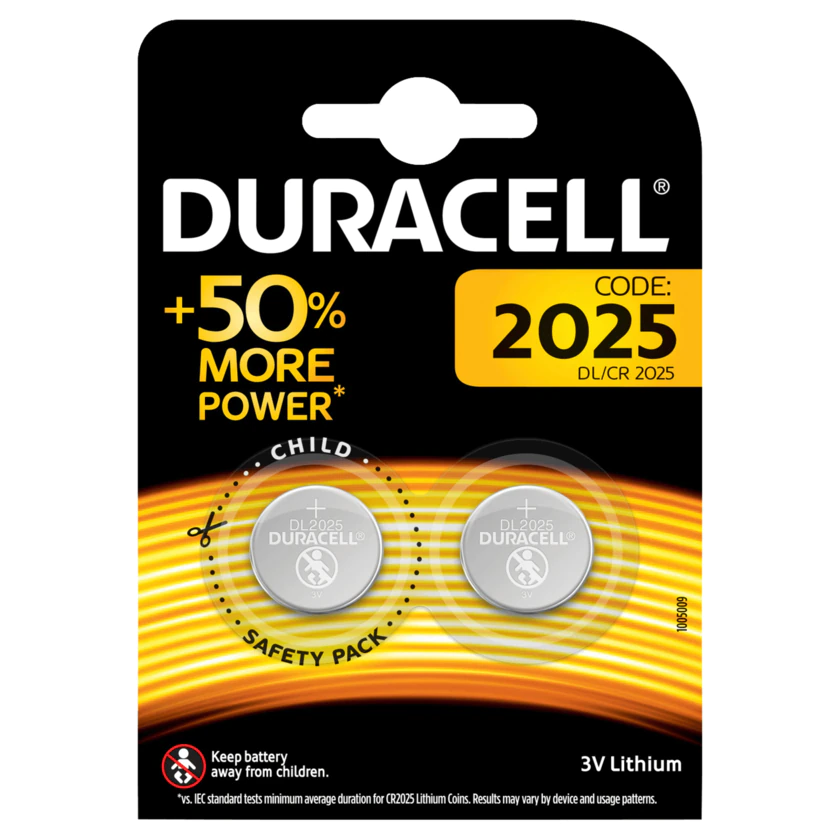Duracell Lithium Knopfzellen DL/CR 2025 - 5000394203907