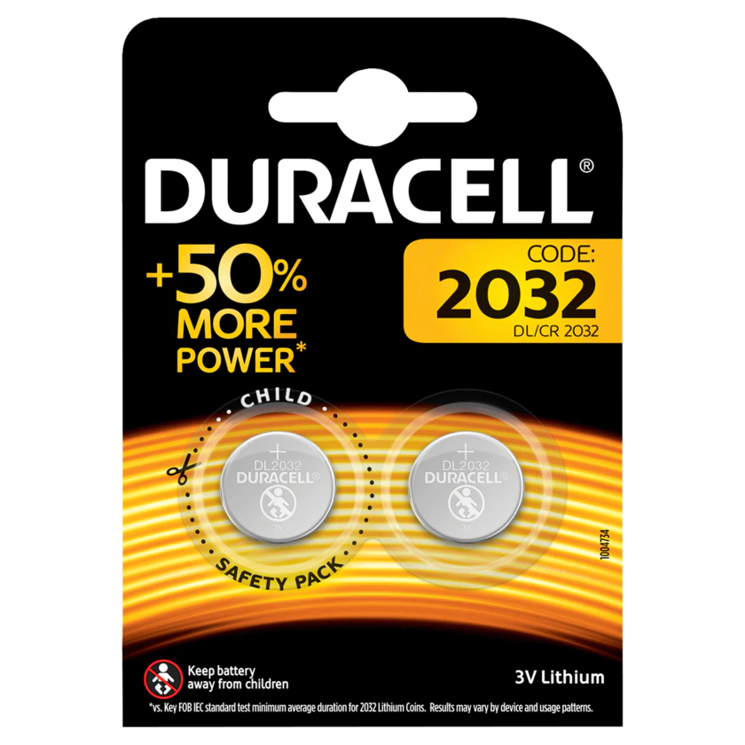 Duracell DL/CR 2032 Lithium 3V, 2er - 5000394203921