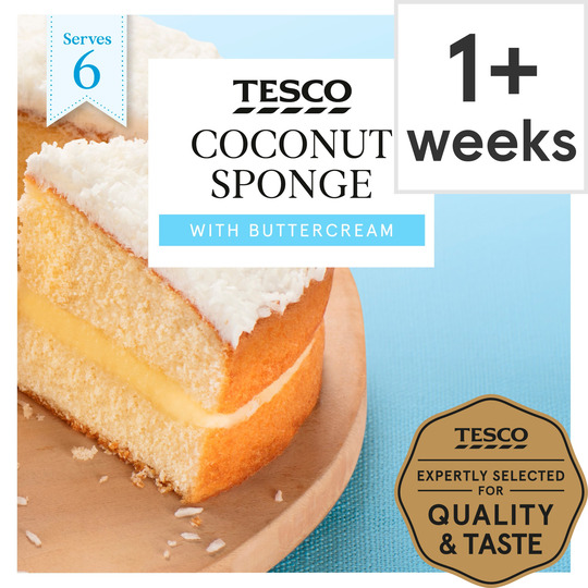 Tesco Coconut Sponge Cake - 5000436632887