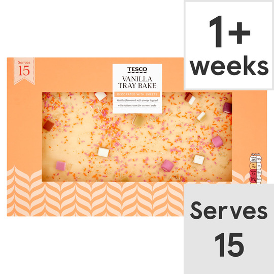 Tesco Vanilla Party Tray Bake - 5000462376175