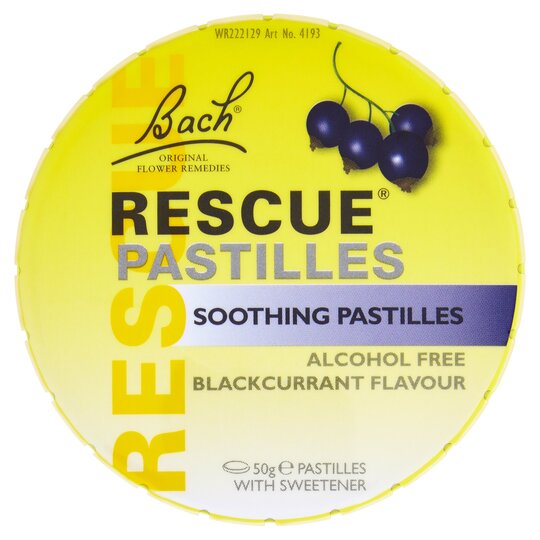 Bach Rescue Soothing Pastilles, Blackcurrant - 5000488105773