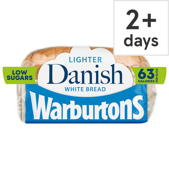 Warburtons Danish Sliced White Bread 400G - 5010044000305