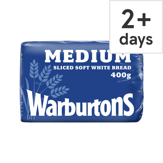 Warburtons Small Medium Sliced White Bread 400G - 5010044001234