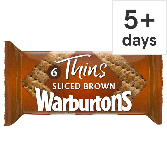 Warburtons 6 Brown Sandwich Thins - 5010044004679