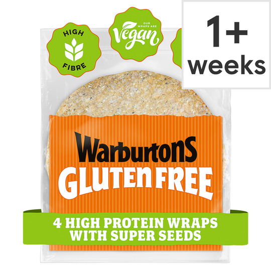 Warburtons Gluten Free Protein Super Seeds 4 Wraps - 5010044008288