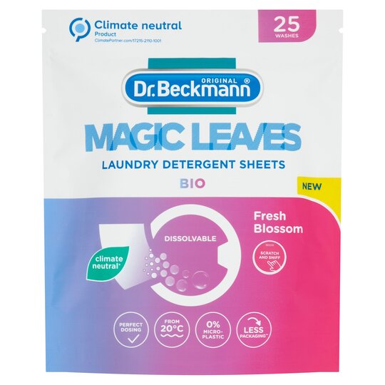 Dr Beckmann Magic Leaves Biological Laundry Detergent Sheet 25S - 5010287420014