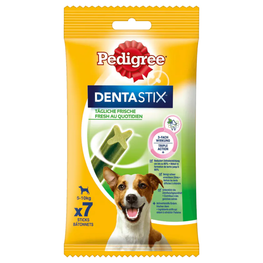 Pedigree Zahnpflege Hundesnack Dentastix Fresh für kleine Hunde 7 Stück - 5010394001502