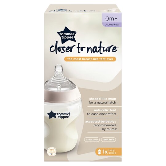 Tommee Tippee Closer To Nature Baby Bottle 260Ml 0+ Months - 5010415227195