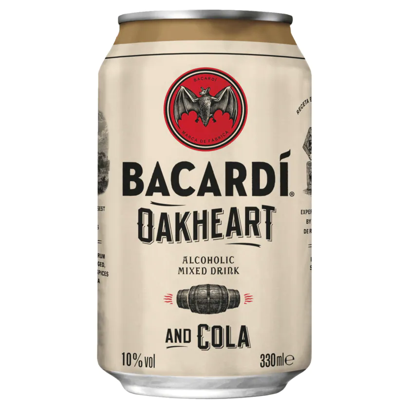 Bacardi Oakheart & Cola 330ml - 5010677740098