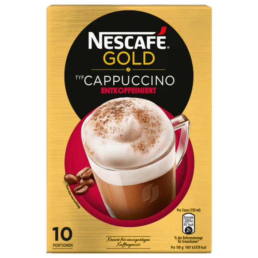 Nescafé Cappuccino, Entkoffeiniert, Typ Cappuccino - 5011546460451