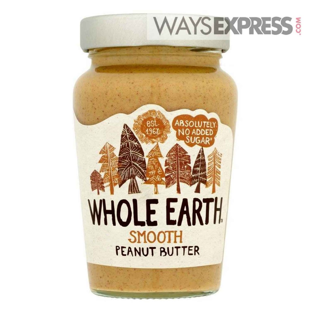WHOLE EARTH SMOOTH PEANUT BUTTER 340G - 5011835101058