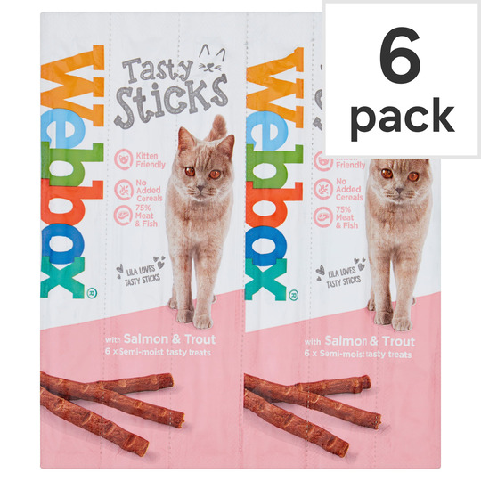 Webbox Cats Delight 6 Sticks Salmon & Trout 30G - 5012144400405