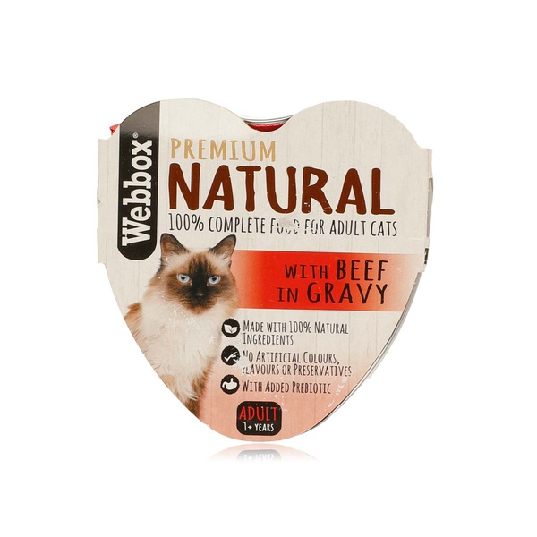 Webbox Natural cat food beef in gravy 85g - Waitrose UAE & Partners - 5012144905191