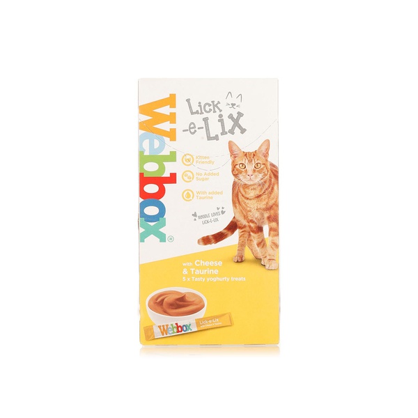 Webbox Lick-E-Lix cream cheese and taurine yoghurty treats x5 - Waitrose UAE & Partners - 5012144905313