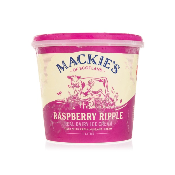 Mackie's raspberry ripple ice cream 1L - Waitrose UAE & Partners - 5012262009931