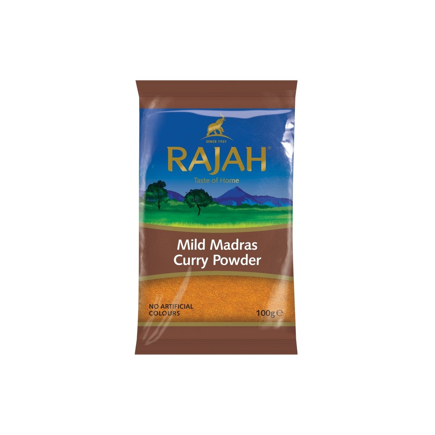 Rajah Mild Madras 100g Curry Powder - 5015821145026