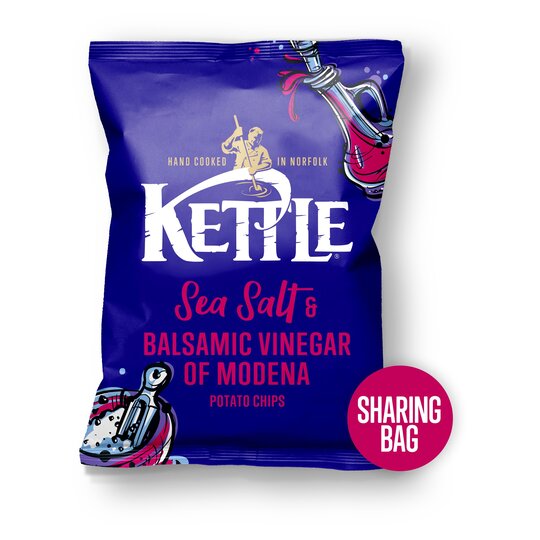 Kettle Sea Salt & Balsamic Vinegar Potato Chips 130G - 5017764128128