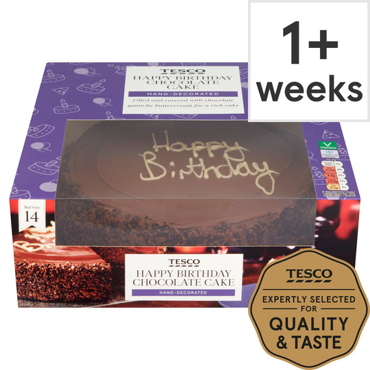 Tesco Large Chocolate Birthday Cake - 5018374322906