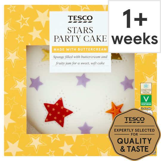 Tesco Stars Party Cake - 5018374525338