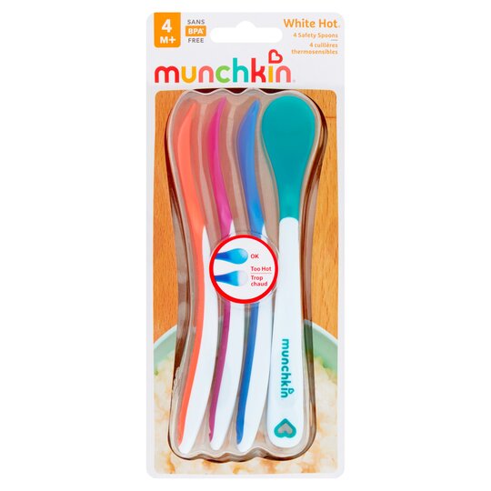Munchkin White Hot Safety Spoons X 4 - 5019090115223