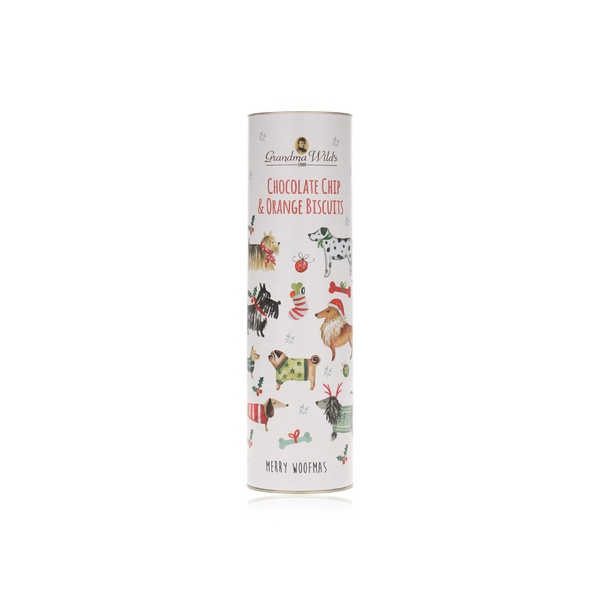 Grandma Wild's Merry Woofmas chocolate chip & orange biscuits tube 200g - Waitrose UAE & Partners - 5019605025023