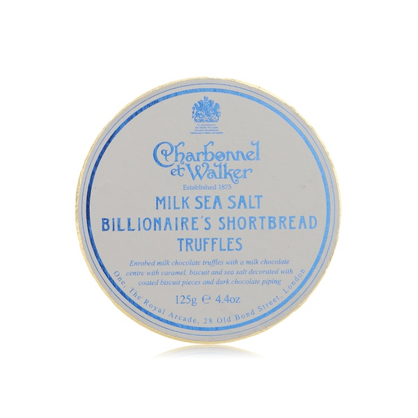 Charbonnel et Walker milk sea salt billionaire's shortbread truffles 125g - Waitrose UAE & Partners - 5019960016698