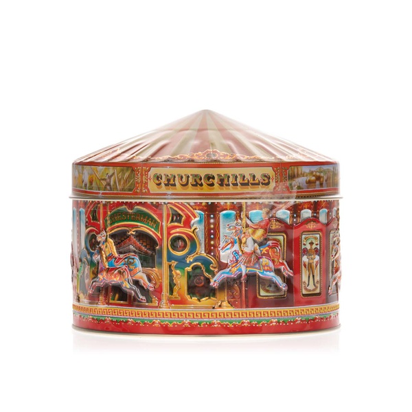 Churchill's Carousel Tin With Dairy Toffees & Vanilla Fudge - 5020000028502