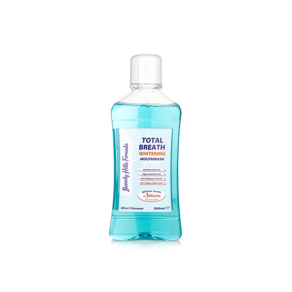 Beverly Hills whitening mouthwash fresh mint 500ml - Waitrose UAE & Partners - 5020105001943