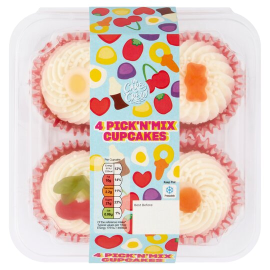 The Cake Crew Pick & Mix Cupcakes 4 Pack - 5022825001425