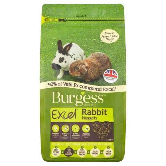 Burgess Excel Rabbit Nuggets 1.5Kg - 5023861122150