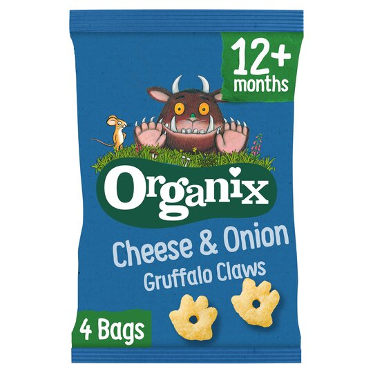 Organix Cheese & Onion Gruffalo Claws 4X15g - 5024121324420