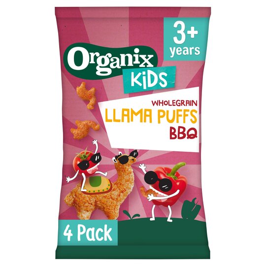 Organix Kids Bbq Llama Puffs 4X12g - 5024121344121