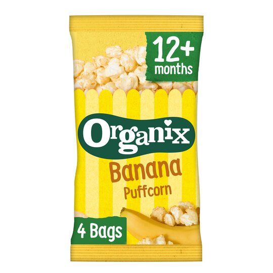 Organix Goodies Banana Puffcorn 4 X 10G - 5024121347412