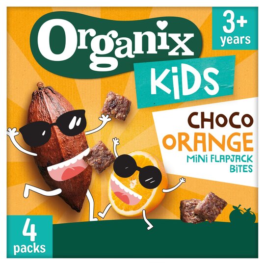 Organix Kids Choco Orange Mini Flap Jack Bites 4X23g - 5024121492211