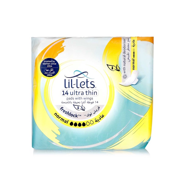 Lil-lets ultra pads with wings for normal flow x14 - Waitrose UAE & Partners - 5025971102978