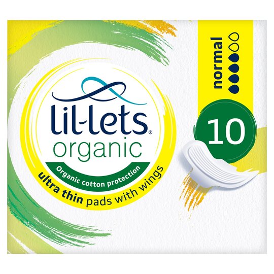 Lil-Lets organic normal pads x10 - Waitrose UAE & Partners - 5025971207284