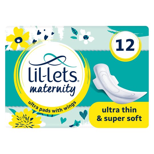 Lil-Lets 12 Ultra Thin Maternity Ultra Pads Plus Wings - 5025971207307
