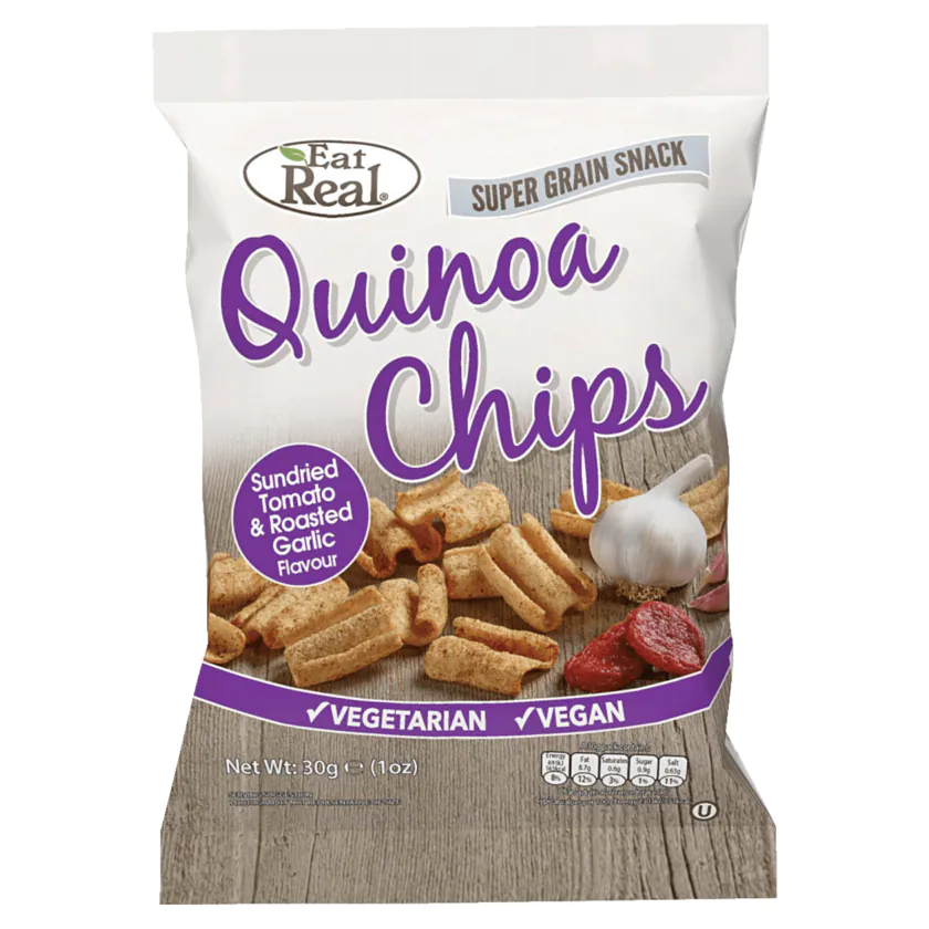 Quinoa Chips Sundried Tomato & Roasted Garlic Flavour - 5026489487076