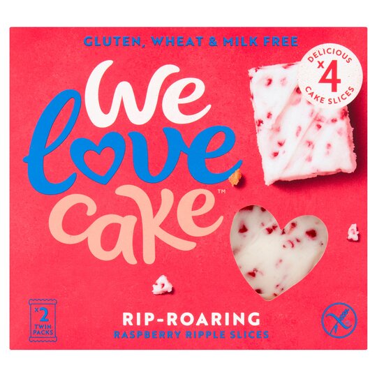 We Love Cake Free From Raspberry Ripple 4 Pack 150G - 5028931006453