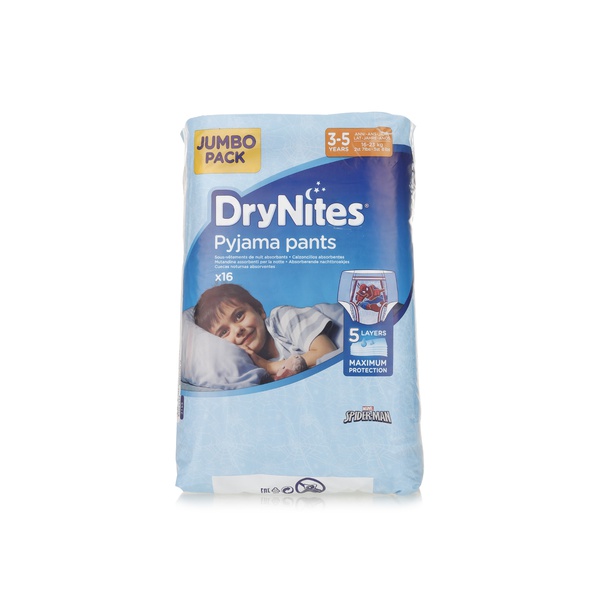 Huggies Boy‚'s DryNites pyjama pants 3-5 years x16 - Waitrose UAE & Partners - 5029053560137