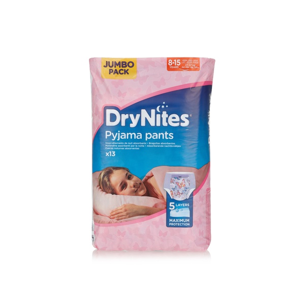 Huggies girl‚'s DryNites pyjama pants 8-15 years x13 - Waitrose UAE & Partners - 5029053560182