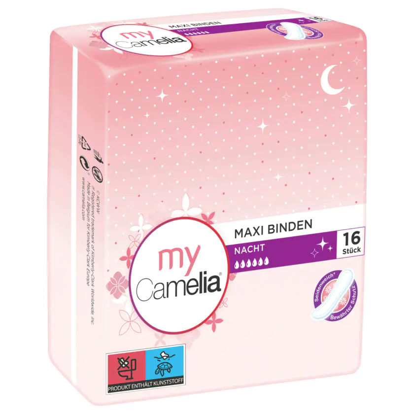 Camelia Maxi Binden Nacht 16 Stück - 5029053563497