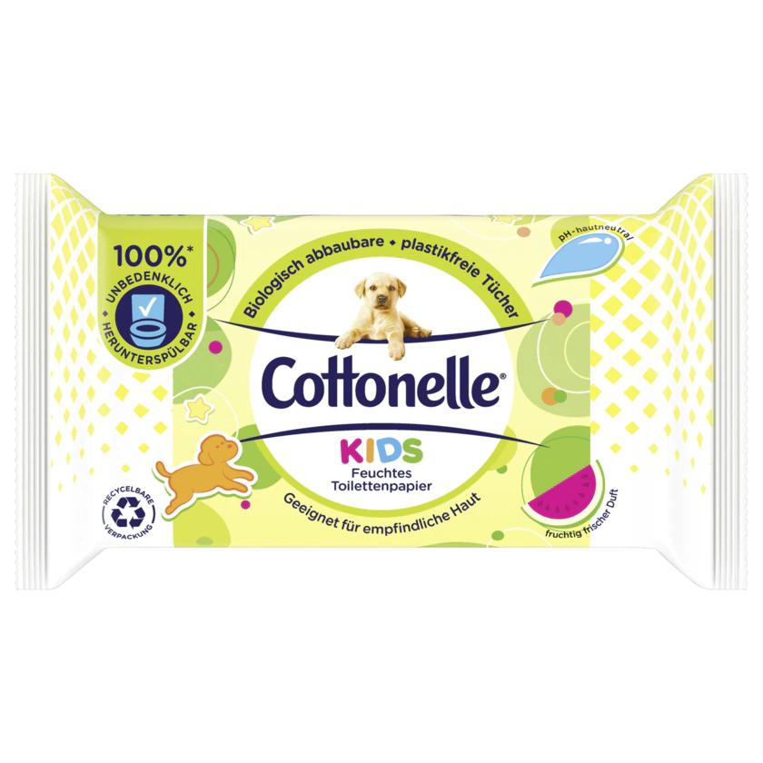 Cottonelle Kids Feuchtes Toilettenpapier 42 Stück - 5029053575278