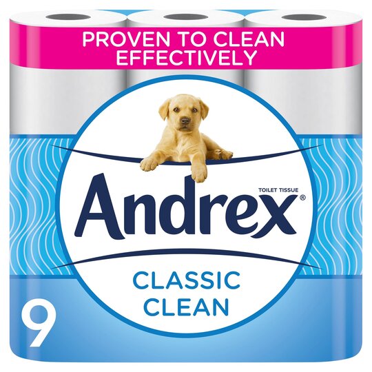 Andrex Classic Clean Toilet Rolls X9 - 5029053578231