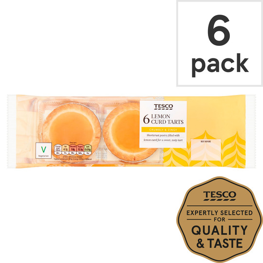 Tesco Lemon Curd Tarts 6 Pack - 5031021744081