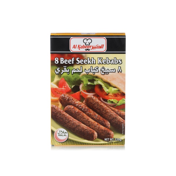Al Kabeer beef seekh kebab 8x 320g - Waitrose UAE & Partners - 5033712110090