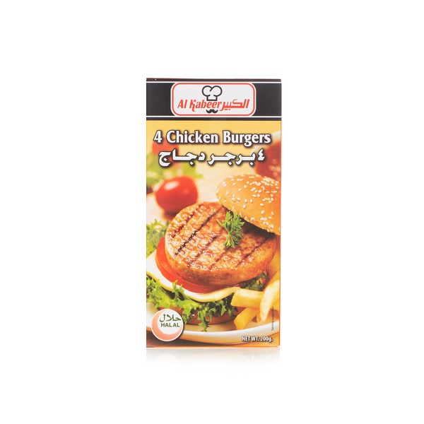 Al Kabeer chicken burger 227g - Waitrose UAE & Partners - 5033712160026